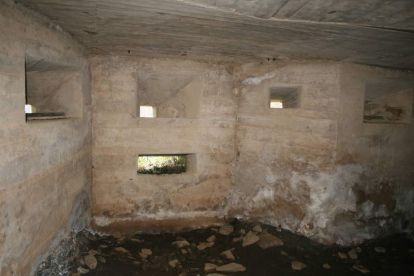 Restos de la trinchera hecha «a hueso» en Castiltejón.