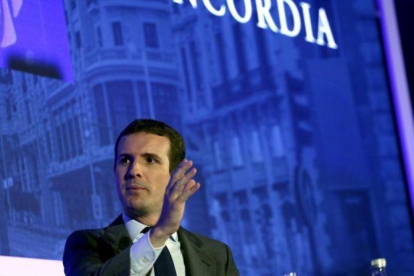 El presidente del Partido Popular, Pablo Casado,  participa en el Concordia Europe Amcham Spain Summit.
