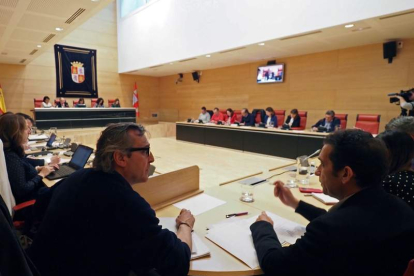 Reunión de la comisión del Diálogo Social, ayer en Valladolid.