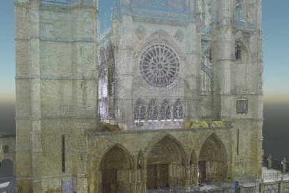Una nube de miles de millones de puntos permite descubrir todos los secretos de la construcción y los elementos de la Catedral de León. PLAIN CONCEPTS