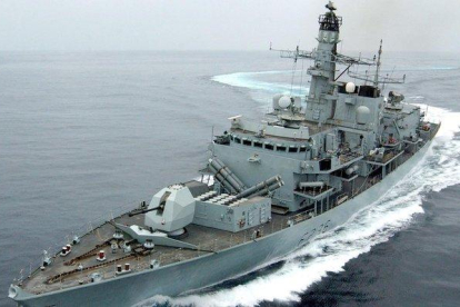El incidente obligó la intervención de la fragata ’HMS Montrose’.
