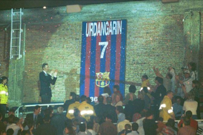 Urdangarín, el día en que se retiró su camiseta en el Palau.