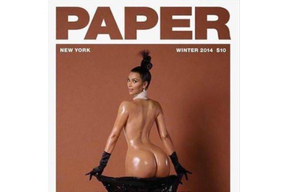 Kim Kardashian protagoniza la portada de 'paper magazine' con su gran trasero al aire.