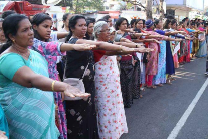 Protestas feministas en la India.