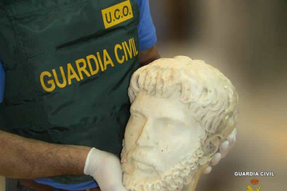El busto sustraído y posteriormente recuperado por la Guardia Civil.