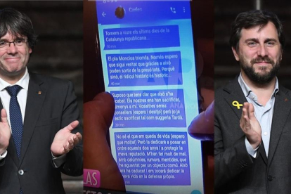 Los mensajes de Carles Puigdemont a Toni Comín.