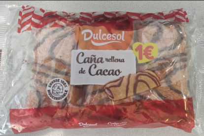 Caña rellena de cacao de la marca Dulcesol. AESAN