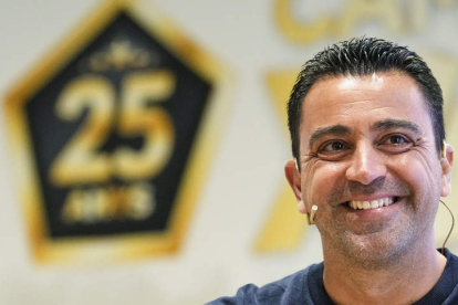 El entrenador del FC Barcelona, Xavi Hernández. ALEJANDRO GARCIA