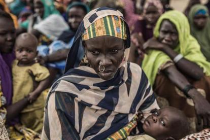 Desplazados del Lago Chad por la violencia de Boko Haram.
