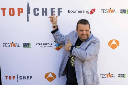 El famoso chef Alberto Chicote, durante la presentación de su nuevo programa para Antena 3, "Top Chef", hoy en el Festival de Televisión de Vitoria.