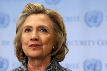 Hillary Clinton, el pasado 10 de marzo, en una rueda de prensa en Nueva York.