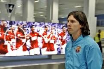 Messi, uno de los pilares del Barcelona, a su llegada a Manchester