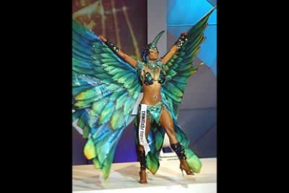 El espectacular traje de Miss Trinidad y Tobago le valió el puesto de segunda finalista.