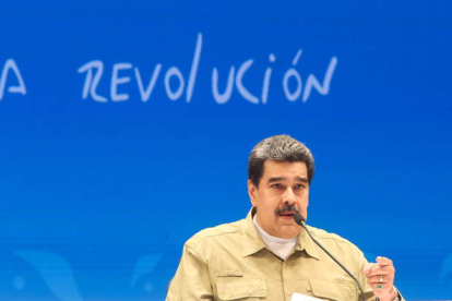 Nicolás Maduro, ayer en Caracas en un acto oficial. MIRAFLORES PRESS
