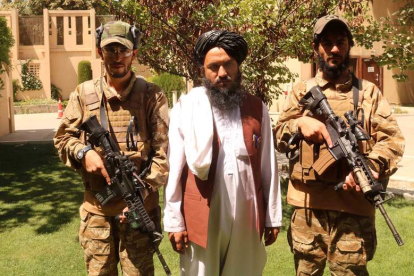 Los altos mandos talibanes posando para una foto en Kabul. AKHTER GULFAM