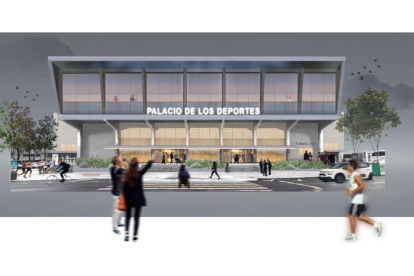 Recreación virtual del aspecto que tendrá el Palacio de Deportes después de las obras de remodelación.