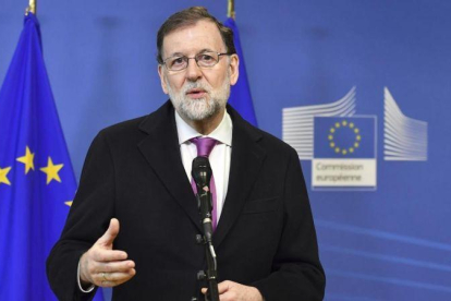 El presidente del Gobierno, Mariano Rajoy, el pasado 23 de febrero, en Bruselas.