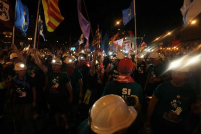 Los mineros tomaron el centro de Madrid desde las nueve de la noche