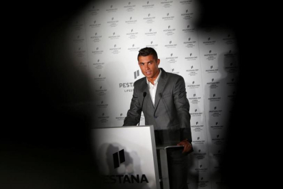 Cristiano Ronaldo, durante la inauguración de un hotel en Lisboa
