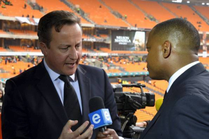 El primer ministro británico David Cameron, durante el funeral de Mandela UDO WITZ | EFE