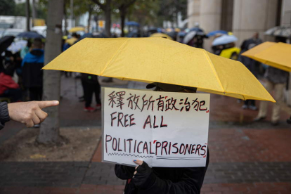Imagen de un disidente de Hong Kong. JEROME FAUVRE