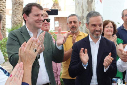 Mañueco ayer, en el acto de precampaña del PP de Jaén en apoyo al candidato Moreno. @PP_JAEN