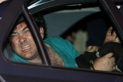 El etarra Xabier Lopez Peña, Thierry, tras su detención el 21 de mayo del 2008