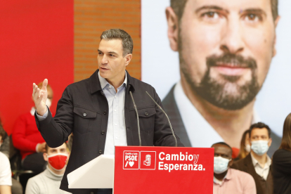 Pedro Sánchez ha reivindicado en León "el compromiso" del PSOE con León. MARCIANO PÉREZ