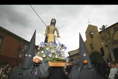 Detalle de uno de los pasos que procesionó por Mansilla.