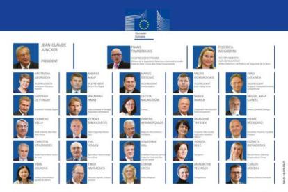 El equipo de Juncker en la Comisión Europea.