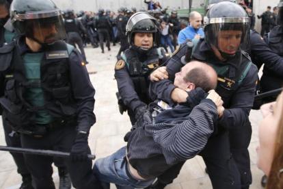 La Guardia Civil intercepta a un manifestante