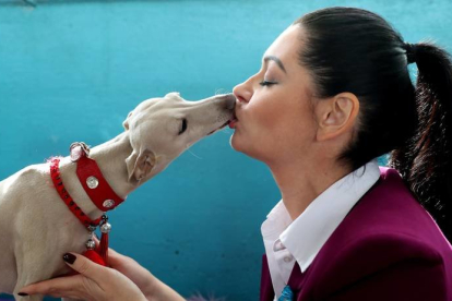 Imagen de una mujer besando a su perro. IGOR KOVALENKO