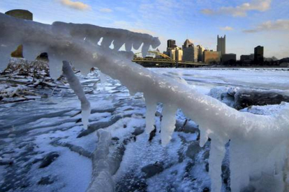 Imagen de Pittsburgh con temperaturas bajo cero.