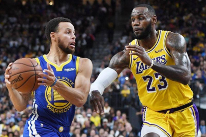 Curry frente a Lebron, ya con los Lakers en la pretemporada, y anuncio del duelo que viene en la NBA