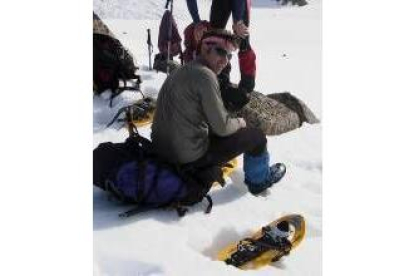 César en la cumbre Stok Kangri, en el Himalaya y a 6.153 metros de altitud, que coronó en el 2004