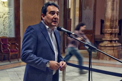 El exalclade de Sabadell, Manuel Bustos, declarando el pasado mayo por las acusaciones de trafico de influencias.
