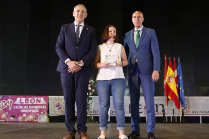 Cristina Fernández, reconocida por su labor en tenis de mesa. F. OTERO
