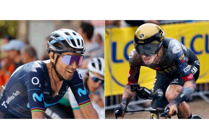 Valverde afrontará su última Vuelta a España como ciclista.  La caída en el Tour hace que Roglic sea duda hasta última hora. LUIS TEJIDO / SABROE