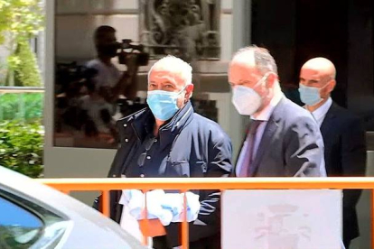 José Luis Moreno a su salida de la sede de la Audiencia Nacional. EFE-TV