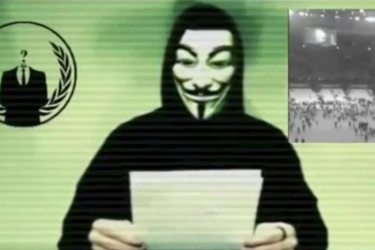 Mensaje de Anonymous difundido en noviembre del 2015 sobre ciberataques a la web del Estado Islámico.