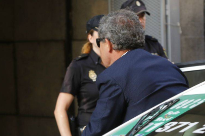 Jordi Pujol Ferrusola a su llegada a la Audiencia Nacional para declarar ante el juez Pablo Ruz