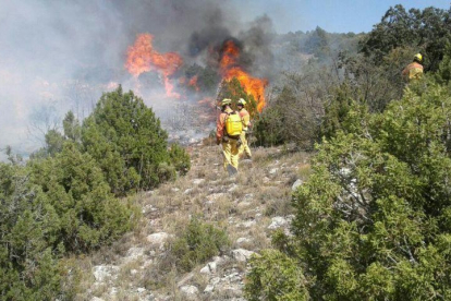 Incendio en Aragón.