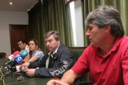 Marcos López, Gloria Pérez, Valcarce y Carballo, ayer.