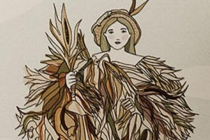 La ilustradora de origen berciano Carlota Santos se inspira en el folclore de la comarca en una exitosa colección de naipes de la que ya se han vendido 15.000 barajas.