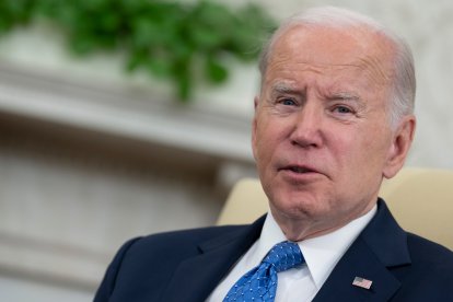 El presidente norteamericano Joe Biden, que hoy ha anunciado su candidatura a la reelección en los comicios de 2024. EFE/EPA/CHRIS KLEPONIS / POOL