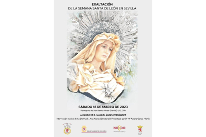Cartel de la exaltación de la Semana Santa de León en Sevilla. DL