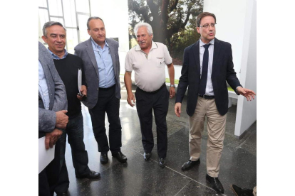 Jesús Courel, Alfonso Arias, Clemades Rodríguez y Enrique Sáiz, ayer en la Casa del Parque