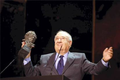 Landa recibe en 2007 el Goya de Honor en reconocimiento a toda una vida dedicada al cine. Foto: JUAN MANUEL PRATS