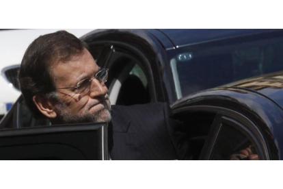 Mariano Rajoy tras su visita al Rey.