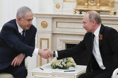 Netanyahu y Putin, en una reunión en el Kremlin